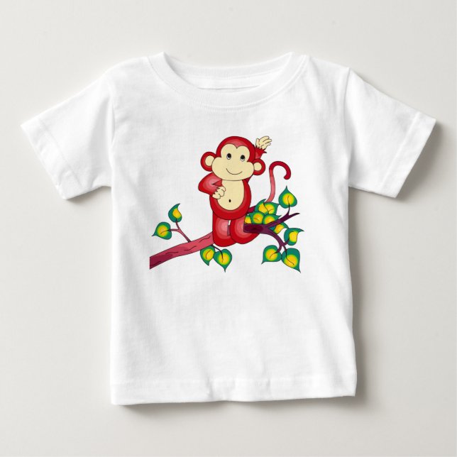 Sweet Red Monkey Baby Shirt (Front)