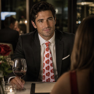 Sweet Red XO Heart Love Hugs Kisses Tie