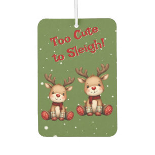 Sweet Reindeer Pair in Holiday Snowfall Air Freshener