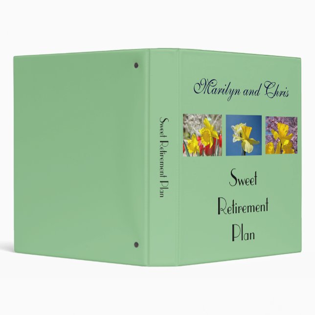 Sweet Retirement Plan Binders Personalize Spring (Background)