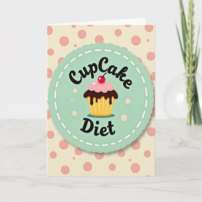 Sweet Retro Cupcake Card (Front)