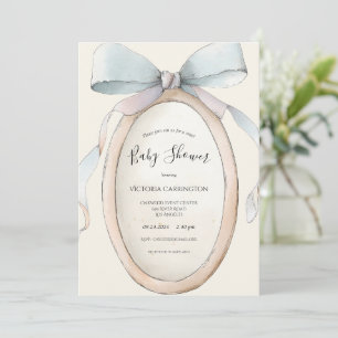Sweet Ribbons & Bows Vintage Baby Shower  Invitation