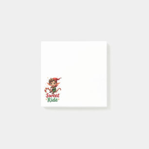 Sweet Ride Elf Christmas Post-it Notes