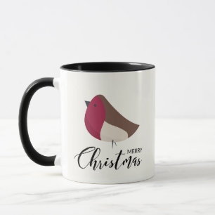 Sweet Robin and Red Bow  Mug