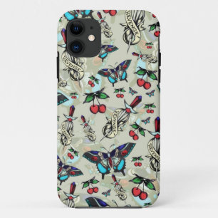 Sweet Rockabilly Revenge in subtle tan. iPhone 11 Case