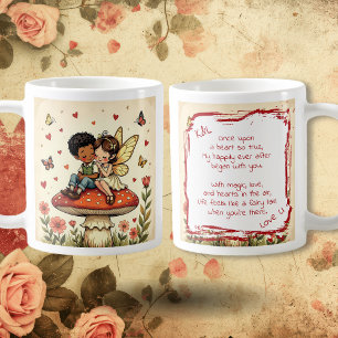 Sweet Romantic Fairies and Love Poem Coffee Mug