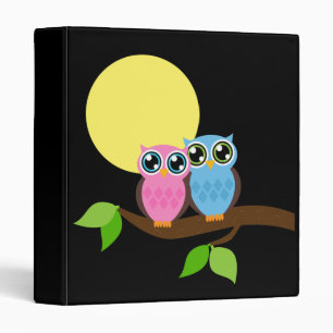 Sweet Romantic Owls Binder