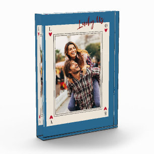 Sweet Romantic Retro Valentine's Gifts Photo Block