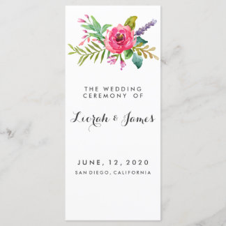 Sweet romantic watercolor flowers program