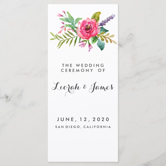 Sweet romantic watercolor flowers program (Front)