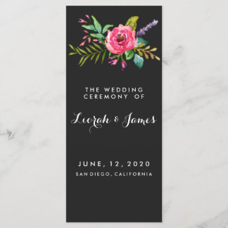 Sweet romantic watercolor flowers program