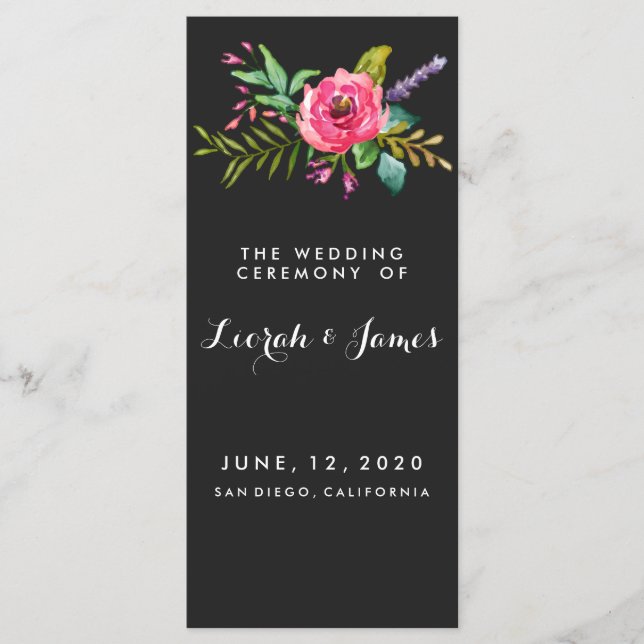 Sweet romantic watercolor flowers program (Front)