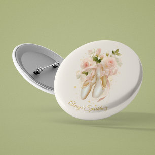 Sweet Rosé Ballet Soirée, custom 1 Inch Round Button