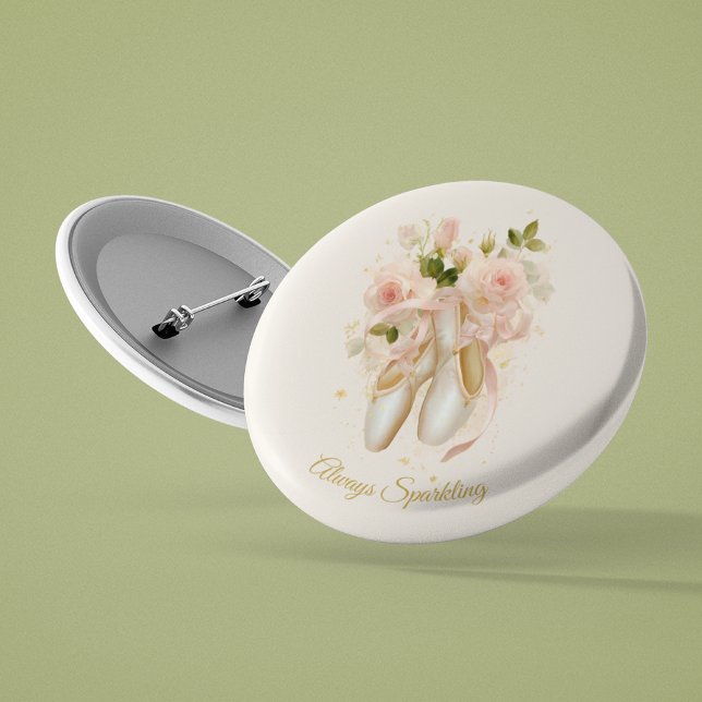 Sweet Rosé Ballet Soirée, custom 1 Inch Round Button (Creator Uploaded)