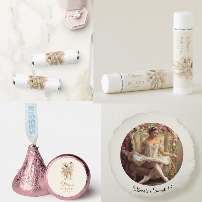 Sweet Rosé Ballet Soirée, custom Round Pillow (Creator Uploaded)