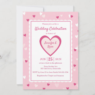 Sweet Rose Hearts Valentine Faire-part de mariage