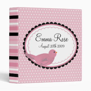 Sweet Rosebird Polka Dot Baby Photo Album Binder
