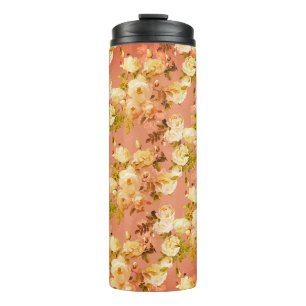 Sweet Roses on Red Thermal Tumbler