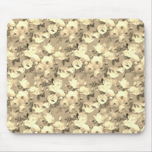 Sweet Roses on Sepia  Mouse Pad