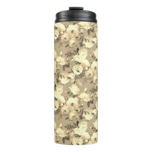 Sweet Roses on Sepia  Thermal Tumbler