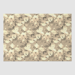Sweet Roses on Sepia Wrapping Paper