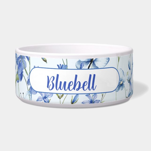 Sweet Royal Blue Ditzy Flowers on Pale Blue (Front)