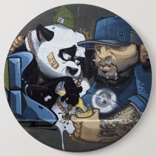 Sweet Sad Panda Found A Buddy 6 Inch Round Button