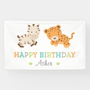 Sweet Safari Birthday Banner