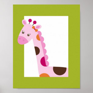 Sweet Safari Jungle Animal Nursery Wall Art Print