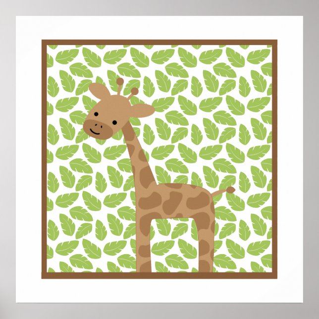 Sweet Safari Little Giraffe Nursery Wall Art (Front)