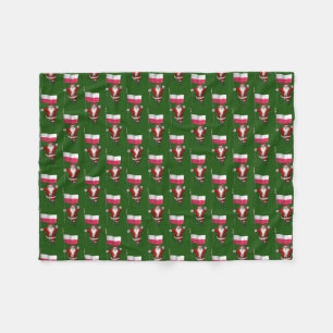 Sweet Saint Nicholas With Banner Of Poland Fleece Blanket