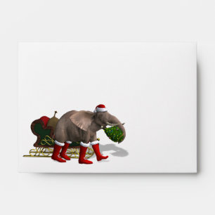 Sweet Santa Claus Elephant Envelopes