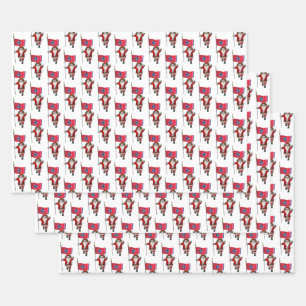 Sweet Santa Claus Visits Tennessee Wrapping Paper Sheet