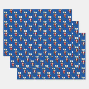 Sweet Santa Claus Visits West Virginia Wrapping Paper Sheet