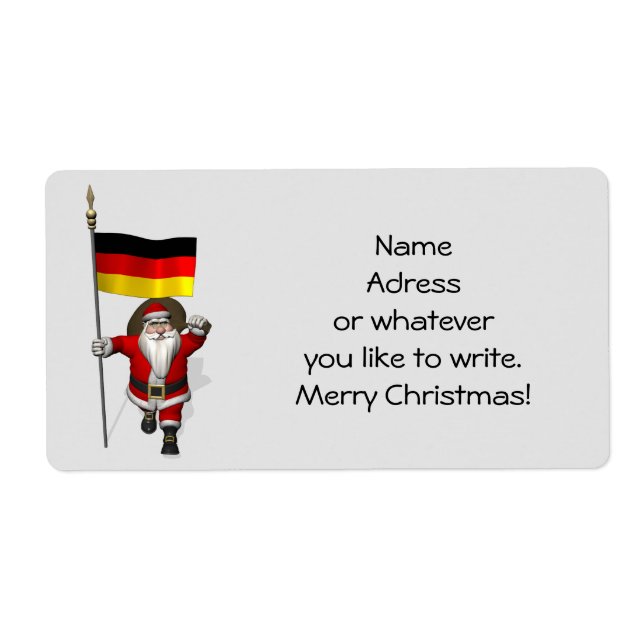 Sweet Santa Claus With Ensign Of Germany (Front)