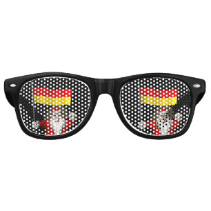 Sweet Santa Claus With Ensign Of Germany Retro Sunglasses