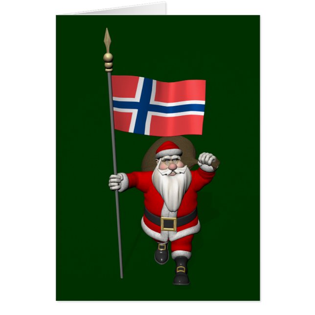 Sweet Santa Claus With Ensign Of Norway (Front)