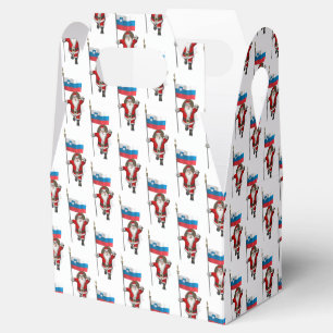 Sweet Santa Claus With Ensign Of Slovenia Favor Box