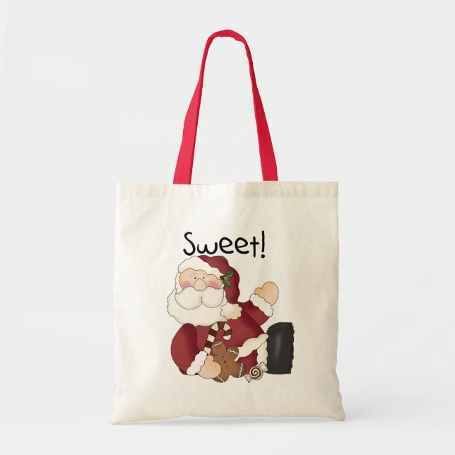Sweet Santa Holiday Tshirts and Gifts Tote Bag (Front)