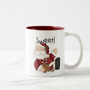 Sweet Santa Holiday Tshirts and Gifts Two-Tone Coffee Mug