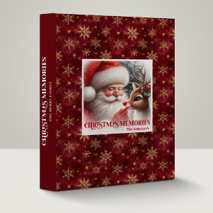 Sweet Santa Rudolph Holiday Christmas Album Book Binder