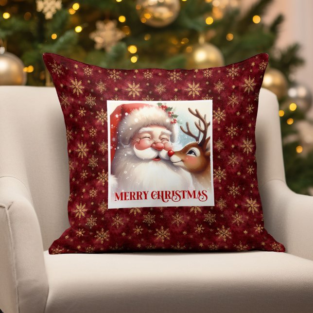 Sweet Santa Rudolph Pillow Christmas Home Comfort  (Sweet Santa Rudolph Pillow Christmas Home Comfort )