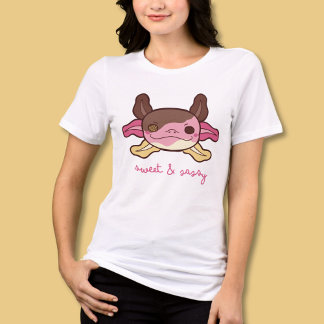 Sweet & Sassy Axolotl Neapolitan Ice Cream Tri-Blend Shirt