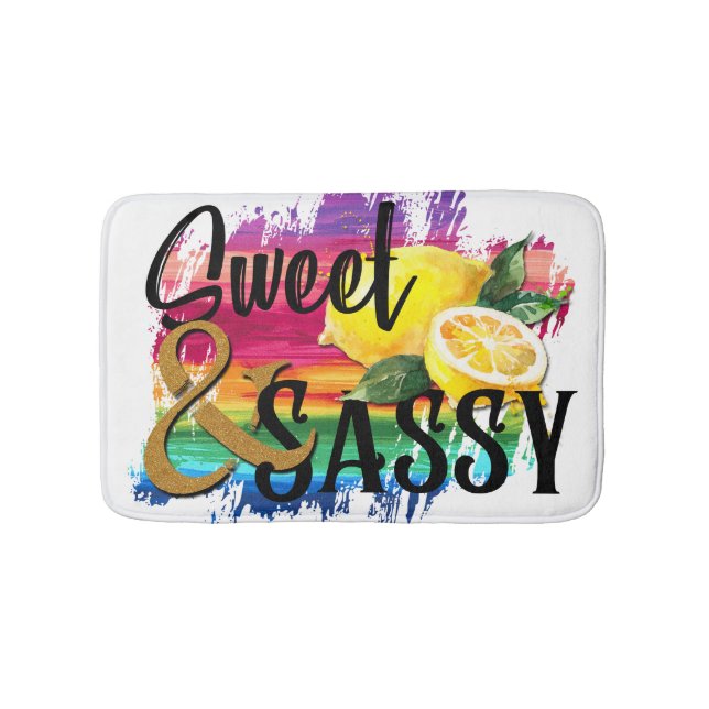 Sweet & Sassy Bath Mat (Front)