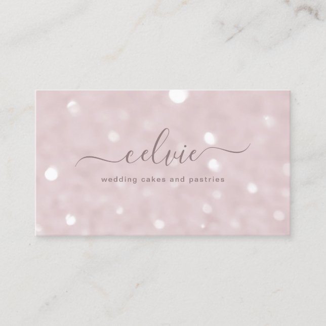 Sweet Savvy Chic Elegant Minimalist Business Card (Front)