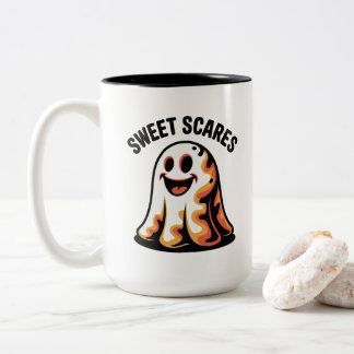 Sweet Scares Funny Ghost Halloween mug