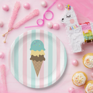 Sweet Scoops Ice Cream Party Paper Plate