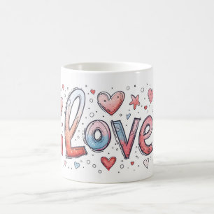 Sweet Scribble Love Slogan Coffee Mug