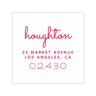 Sweet Script Family Name Return Address Self-inking Stamp