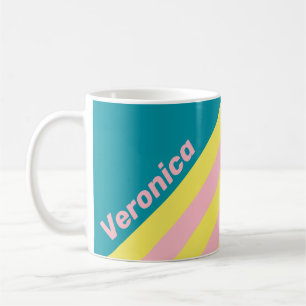 Sweet Sea Kiss Stripes with Name Coffee Mug
